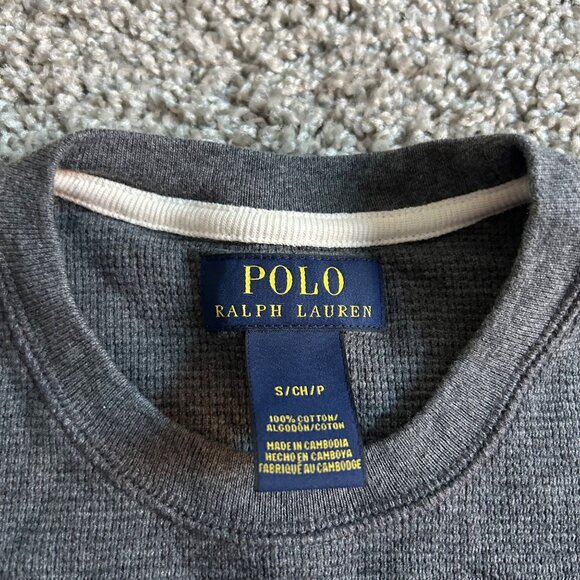 Polo Ralph Lauren Men's Size S Waffle Knit Long Sleeve Crewneck Tee Shirt - Picture 3 of 7